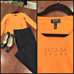 Escada Sport crystal embossed t-shirt EUC